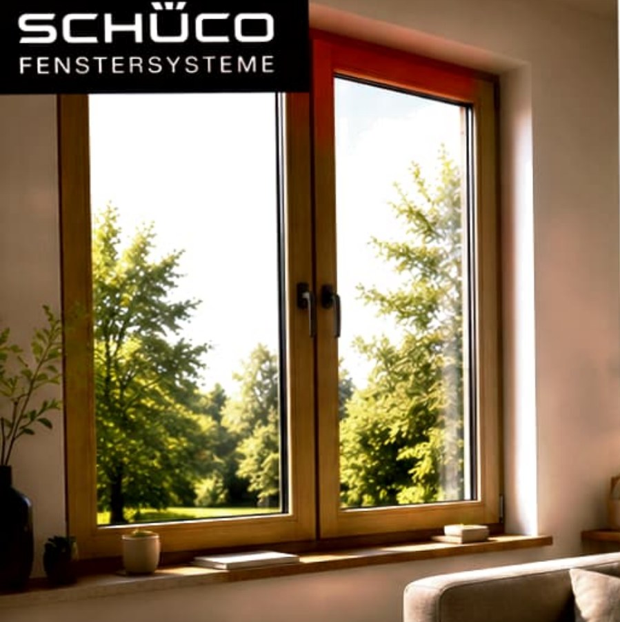 Fenster in Holzoptik von innen