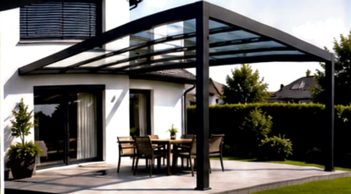 Terrassenüberdachung mit Glasdach