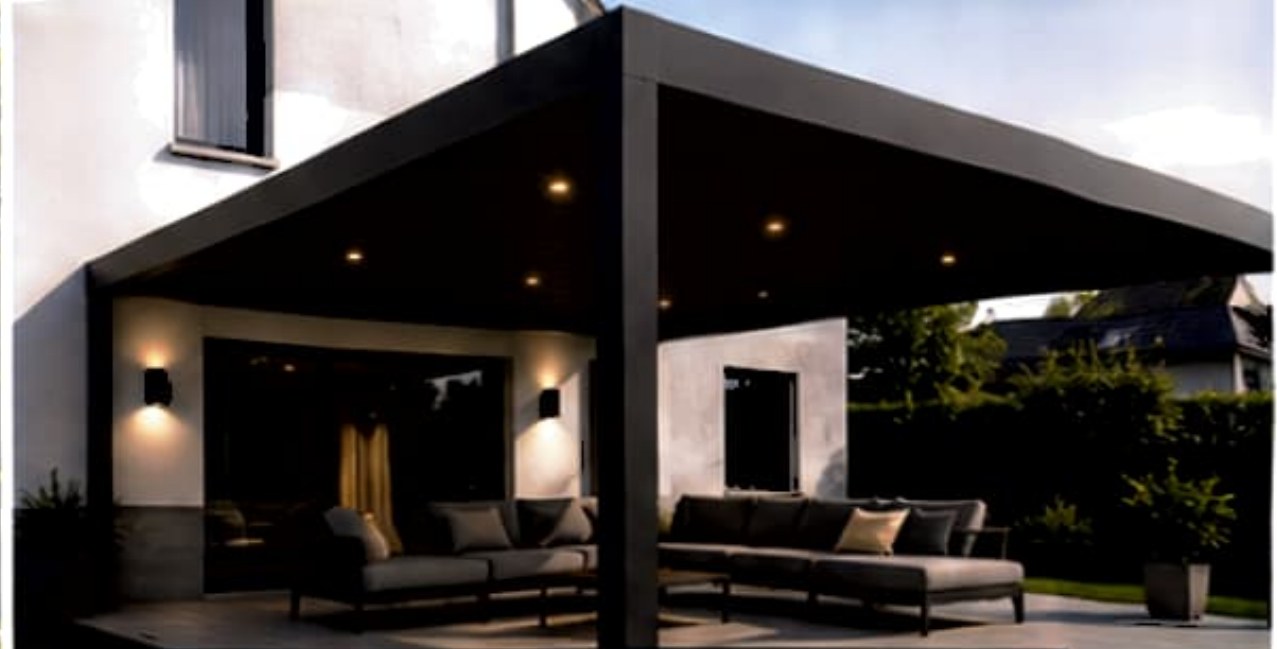 Terrassenüberdachung mit Sandwichdach